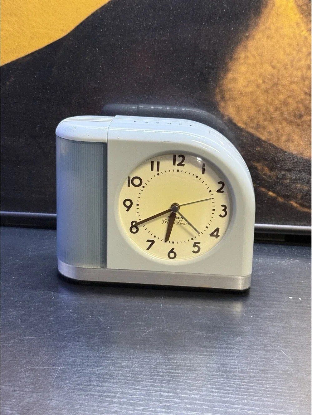 Westclox Big Ben Moon Beam 43000X Aqua Blue Alarm Clock USB Light Tested
